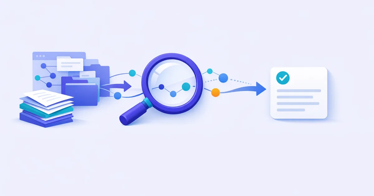 Retrieval-Augmented Generation: documents retrieved into a clear answer